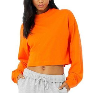 Alo Yoga It Girl Crop Long Sleeve Top - Tangerine
